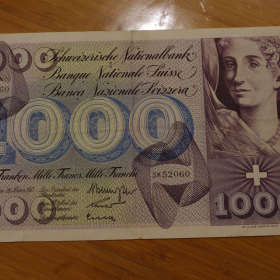 瑞士1974年1000法郎纸币稀少