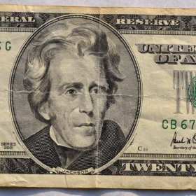 美国2001年大头版20美元纸币